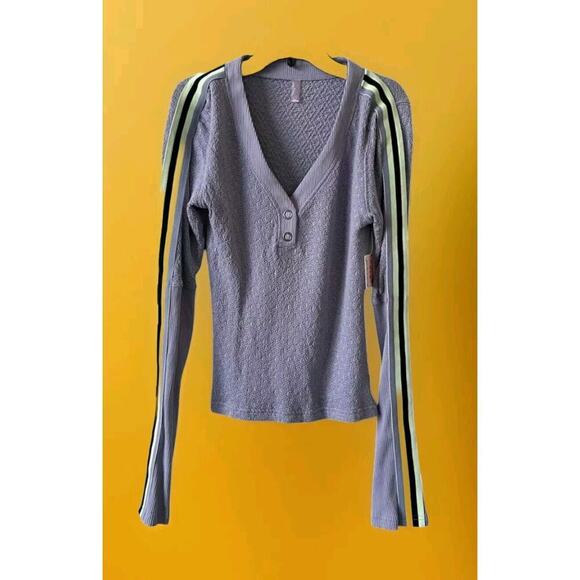 FP Movement Free People Recovery Layer Henley Style Long Sleeve Top XS A111 - Picture 5 of 6